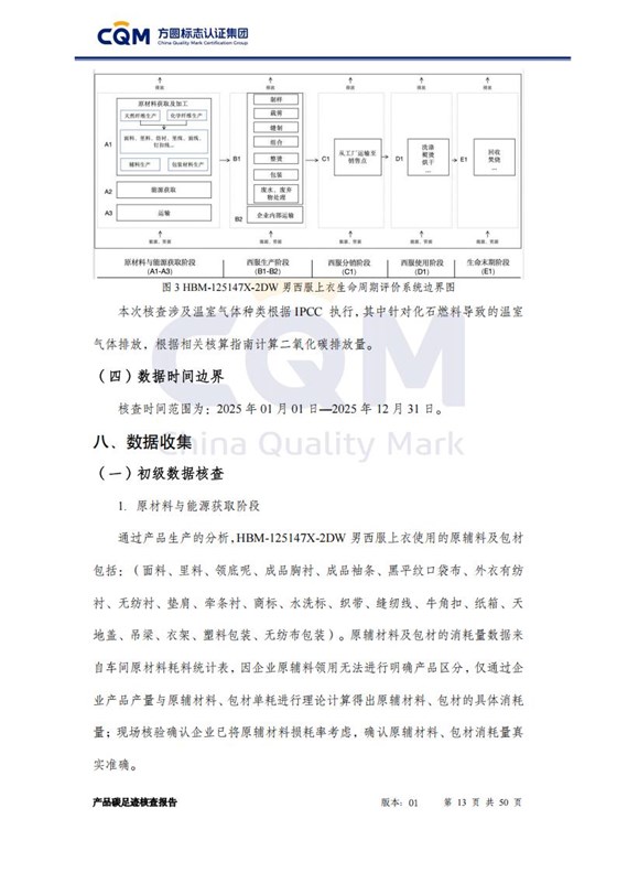 产品碳足迹核查报告&mdash;&mdash;男正装西服上衣_13