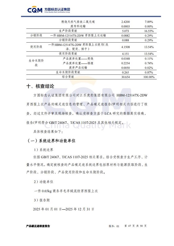 产品碳足迹核查报告&mdash;&mdash;男正装西服上衣_47