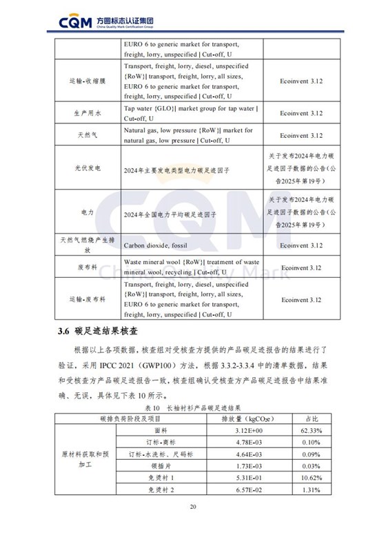 产品碳足迹核查报告-长袖衬衫_25