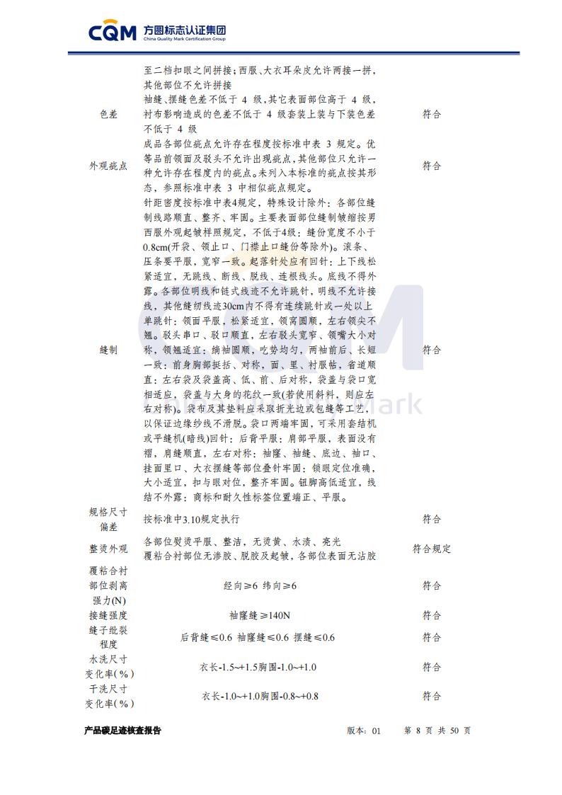 产品碳足迹核查报告&mdash;&mdash;男正装西服上衣_08