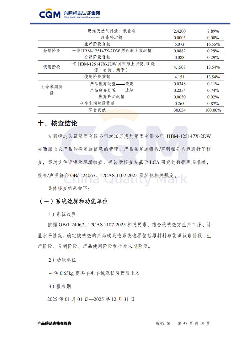 产品碳足迹核查报告&mdash;&mdash;男正装西服上衣_47
